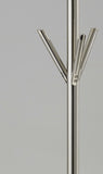 12" X 68" Brushed Steel Brushed Steel Pyramid Coat Rack - Homeroots
