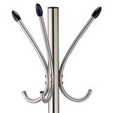 13" X 68" Brushed Steel Brushed Steel Stand Coat Rack - Homeroots - Flyclothing LLC