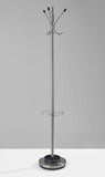 13" X 68" Brushed Steel Brushed Steel Stand Coat Rack - Homeroots - Flyclothing LLC
