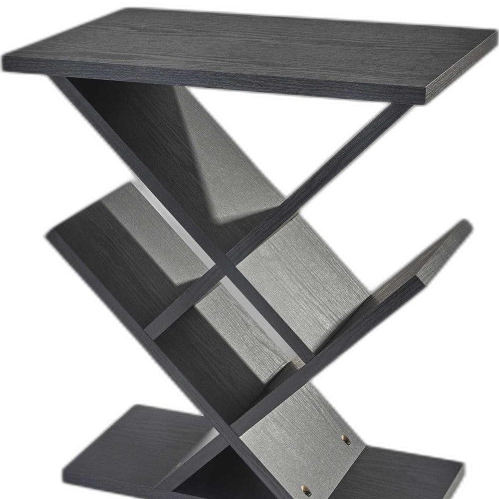 19" Black Solid Wood Pedestal Console Table - Homeroots - Flyclothing LLC
