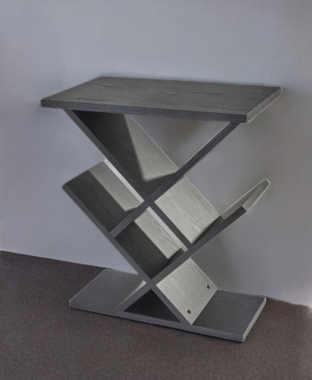 19" Black Solid Wood Pedestal Console Table - Homeroots - Flyclothing LLC