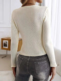 Devine Long Sleeve Cropped Cardigan - Trendsi - Flyclothing LLC