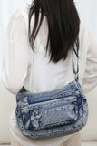 Adjustable Strap Denim Crossbody Bag - Trendsi - Flyclothing LLC