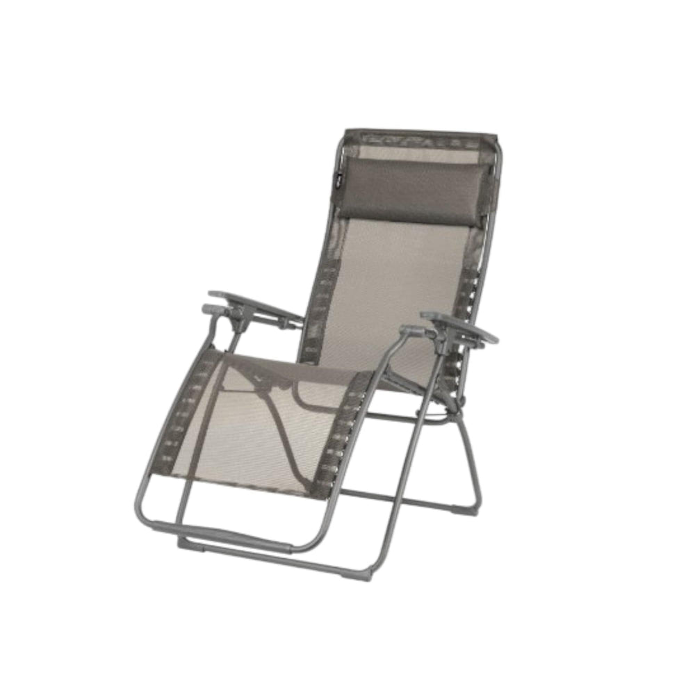 28" Graphite Metal Outdoor Zero Gravity Chair with Graphite Cushion - Homeroots - Flyclothing LLC