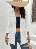 Lace Open Front Cover Up - Trendsi - Flyclothing LLC