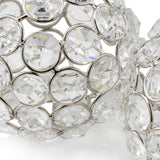 6" Silver Faux Crystal and Silver Decorative Orb Tabletop Sculpture - Homeroots