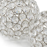 4" Silver Faux Crystal and Silver Decorative Orb Tabletop Sculpture - Homeroots