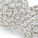 4" Silver Faux Crystal and Silver Decorative Orb Tabletop Sculpture - Homeroots