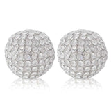 Set of Two Clear Faux Crystal and Silver Decorative Orb Tabletop Sculptures - Homeroots - Flyclothing LLC