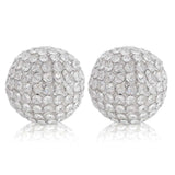 Set of Two Clear Faux Crystal and Silver Decorative Orb Tabletop Sculptures - Homeroots - Flyclothing LLC