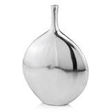 16" Silver Aluminum Tulip Table Vase - Homeroots