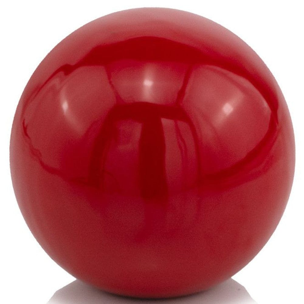 4" X 4" X 4" Red Aluminum Poppy Sphere - Homeroots