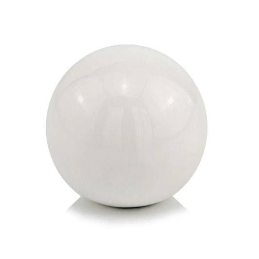 4" X 4" X 4" White Aluminum Sphere - Homeroots