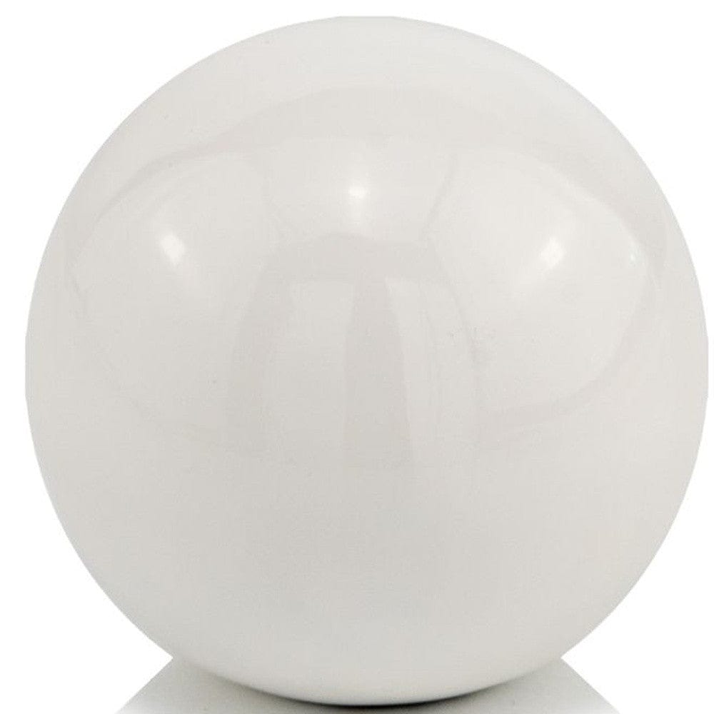 4" X 4" X 4" White Aluminum Sphere - Homeroots