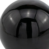 4" Black Aluminum Decorative Orb Tabletop Sculpture - Homeroots