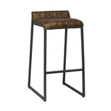 27 " Brown And Black Iron Backless Counter Height Bar Chair - Homeroots - Flyclothing LLC