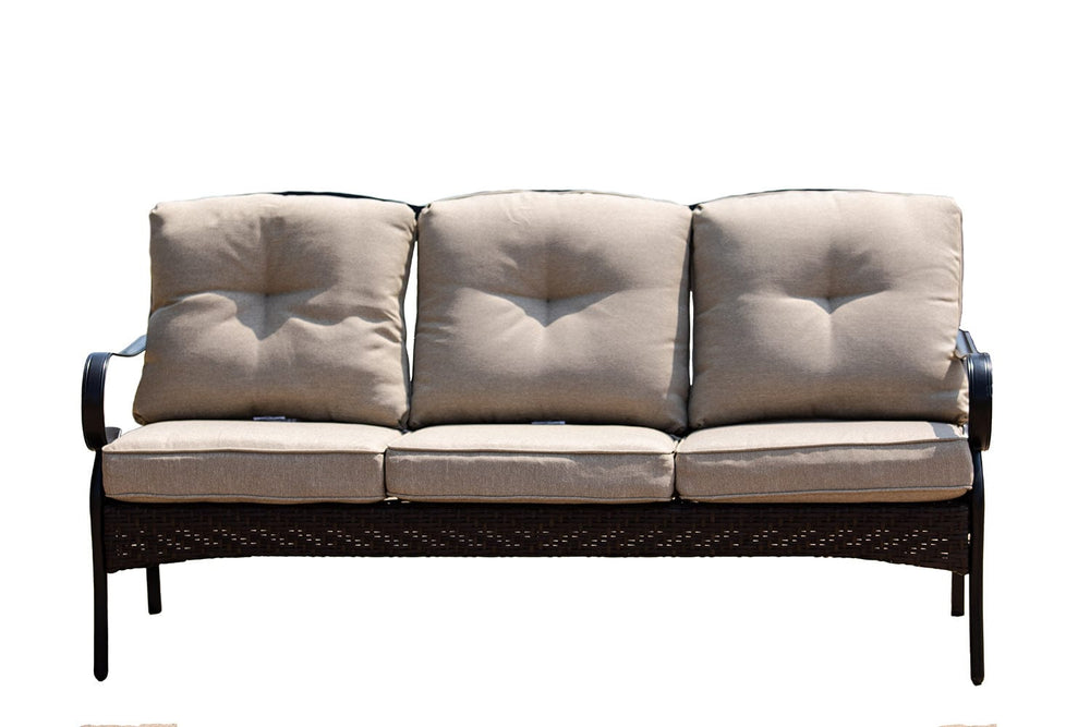 69" Beige Polyester Blend Settee With Black Legs - Homeroots - Flyclothing LLC