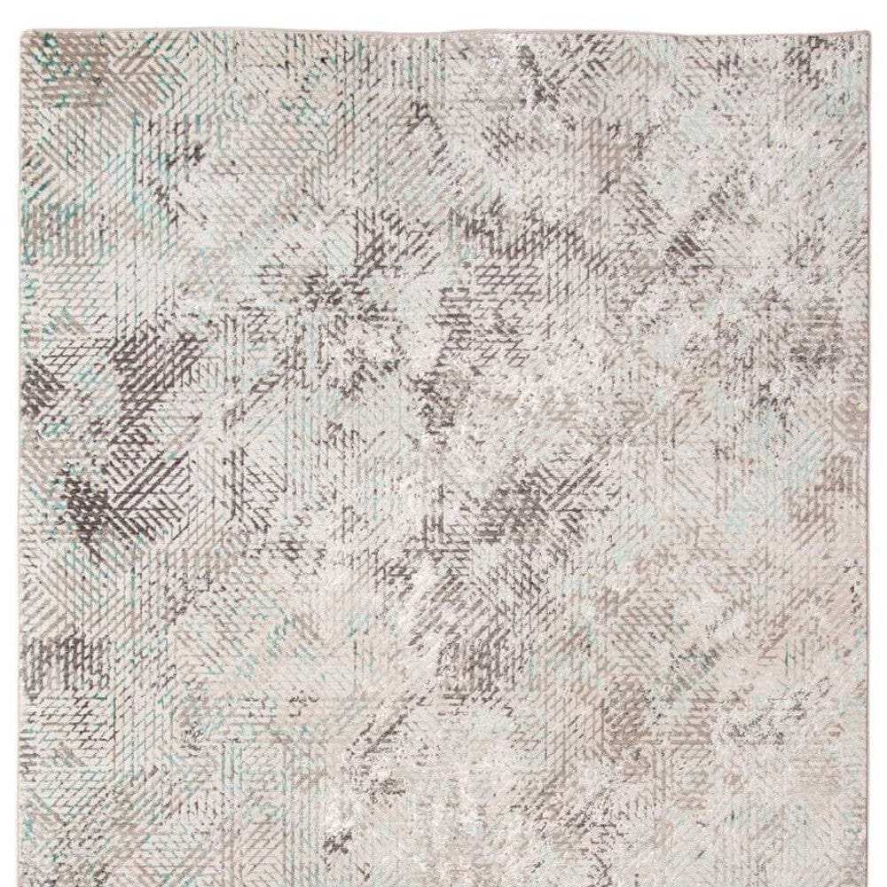 4' X 6' Gray and Black Abstract Power Loom Handmade Area Rug - Homeroots - Flyclothing LLC