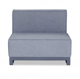 35" Gray and TPU Coating Metal Outdoor Modular with Gray Cushion - Homeroots