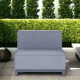 35" Gray and TPU Coating Metal Outdoor Modular with Gray Cushion - Homeroots