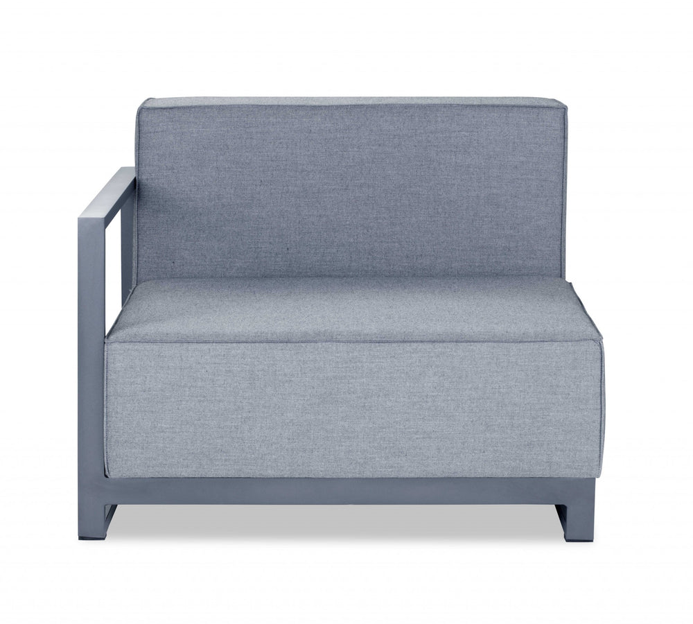 37" Gray Linen Side Chair - Homeroots