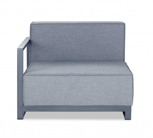 37" Gray Linen Side Chair - Homeroots