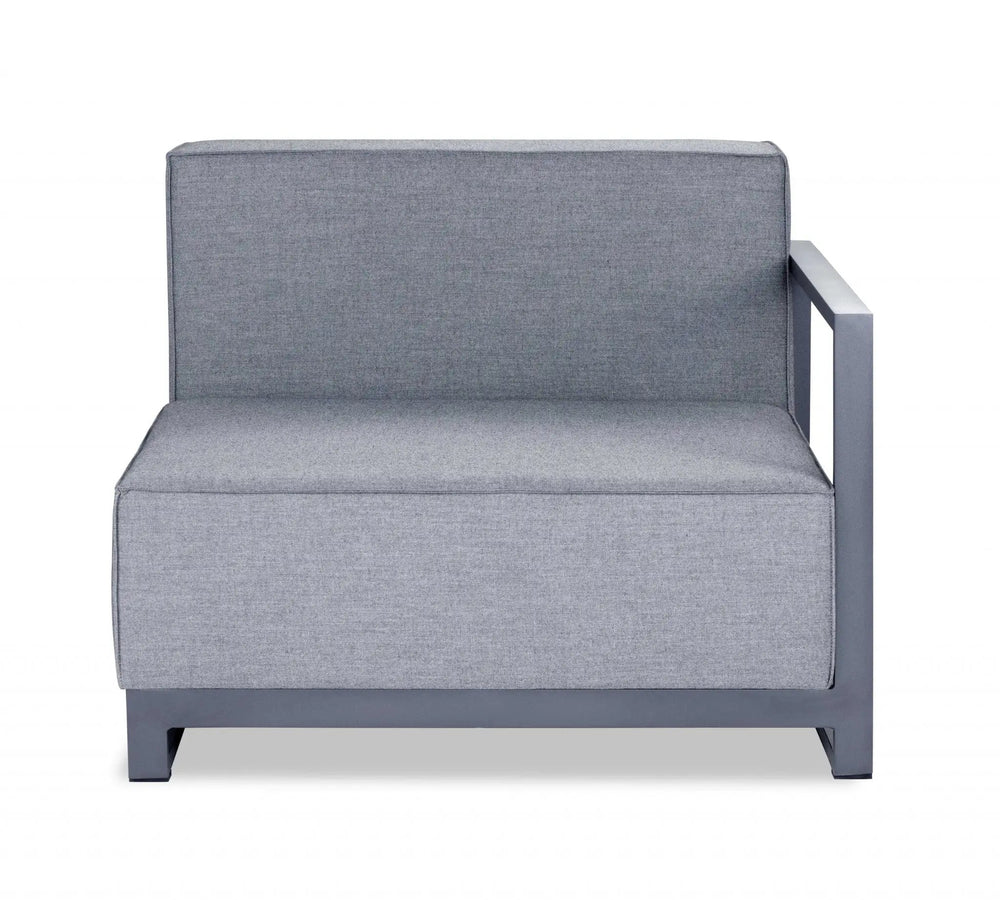 37" Gray Linen Side Chair - Homeroots