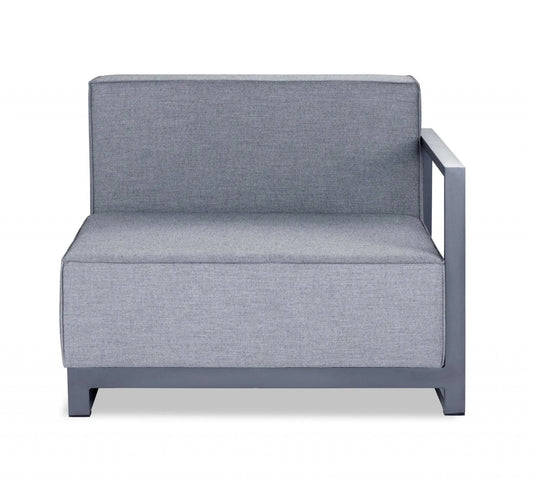 37" Gray Linen Side Chair - Homeroots