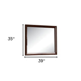 35" Espresso Framed Dresser Mirror - Homeroots - Flyclothing LLC