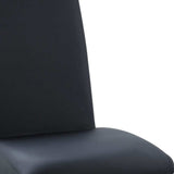 Set of Two Silver Upholstered Faux Leather Dining Side Chairs - Homeroots - Flyclothing LLC