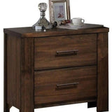 25" Brown Two Drawers Nightstand - Homeroots - Flyclothing LLC