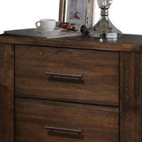 25" Brown Two Drawers Nightstand - Homeroots - Flyclothing LLC