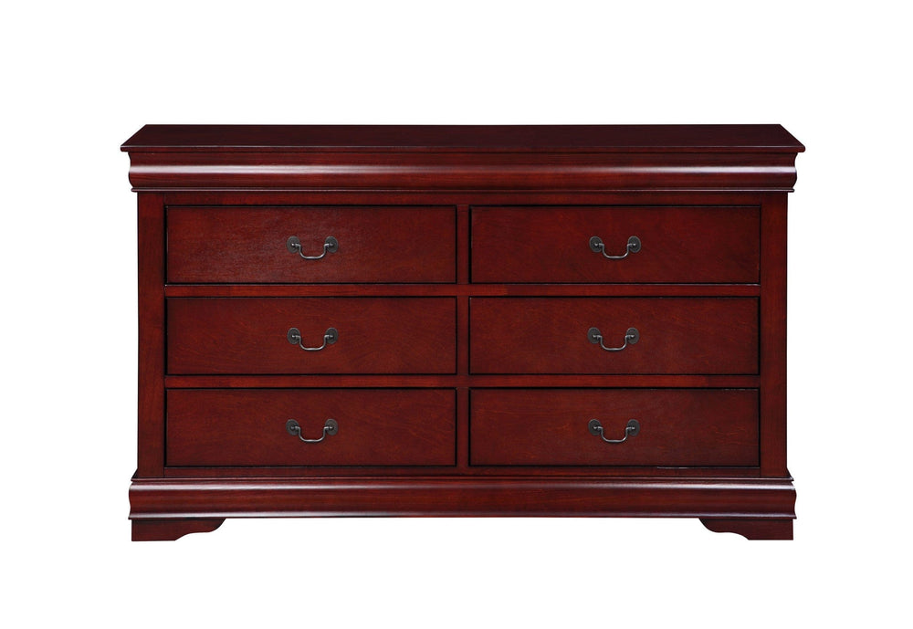 57" Brown Solid Wood Double Dresser - Homeroots - Flyclothing LLC