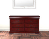 57" Brown Solid Wood Double Dresser - Homeroots - Flyclothing LLC
