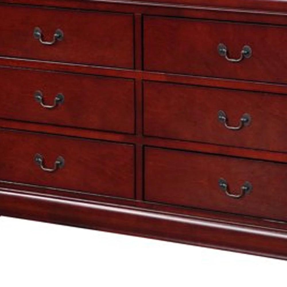 57" Brown Solid Wood Double Dresser - Homeroots - Flyclothing LLC