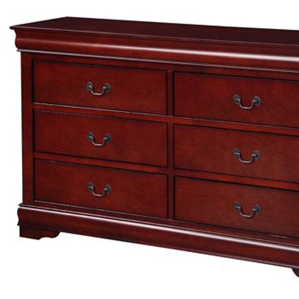 57" Brown Solid Wood Double Dresser - Homeroots - Flyclothing LLC