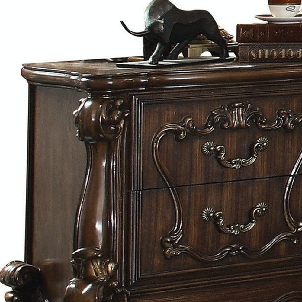 31" Brown Two Drawers Nightstand - Homeroots - Flyclothing LLC