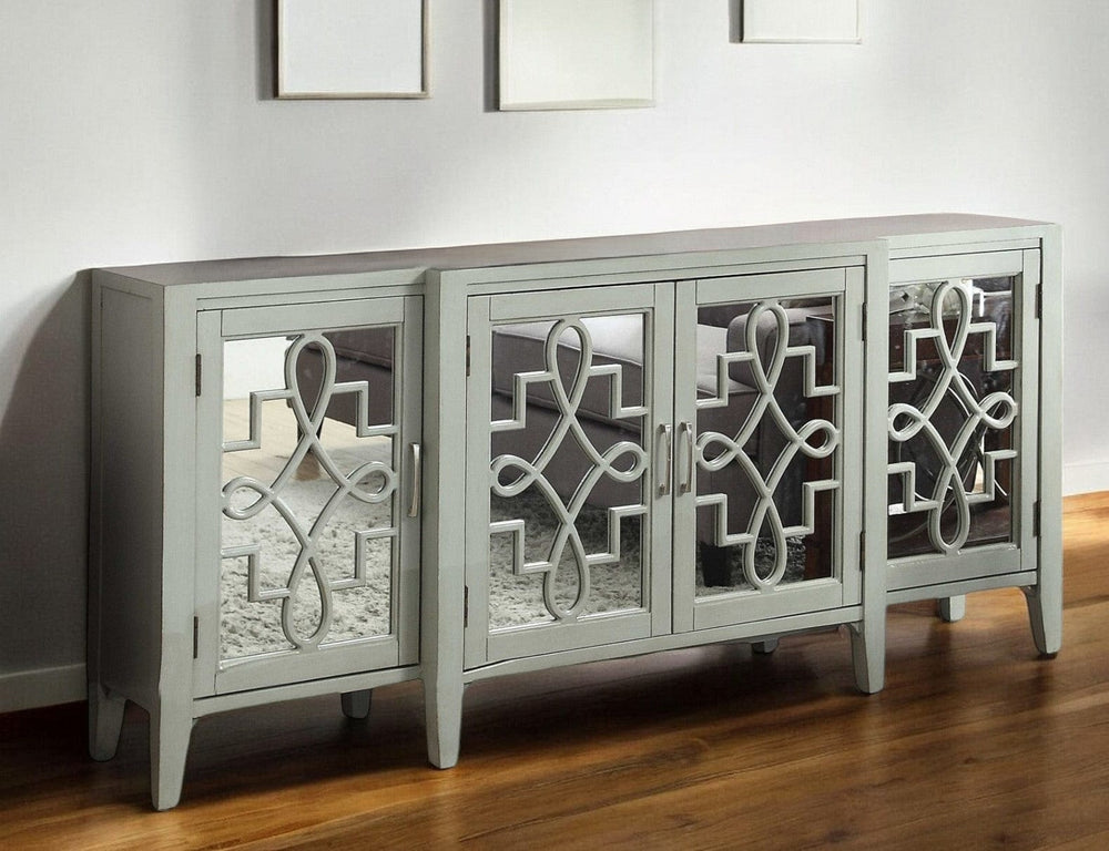 72" Gray Solid Wood Console Table - Homeroots - Flyclothing LLC