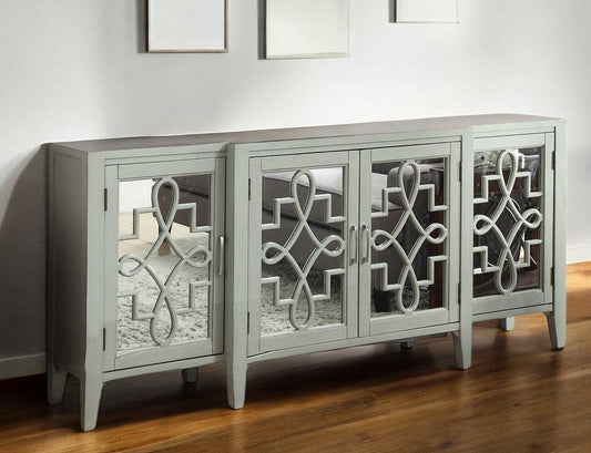 72" Gray Solid Wood Console Table - Homeroots