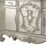 70" Bone White Solid Wood Six Drawer Combo Dresser - Homeroots