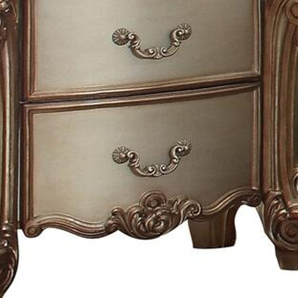 30" Bone Two Drawers Nightstand - Homeroots - Flyclothing LLC