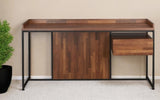 62" Brown and Black Computer Desk - Homeroots - Flyclothing LLC