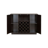 47" Espresso Server with Two Doors - Homeroots - Flyclothing LLC