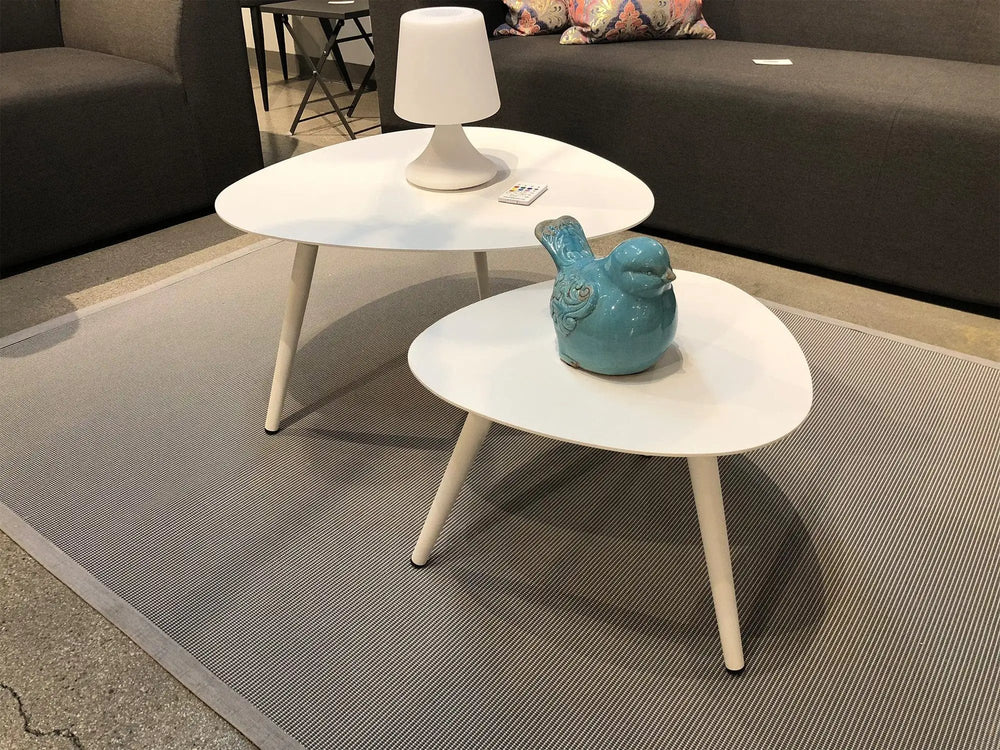 14" White Aluminum End Table - Homeroots