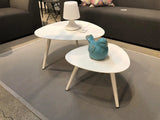 14" White Aluminum End Table - Homeroots