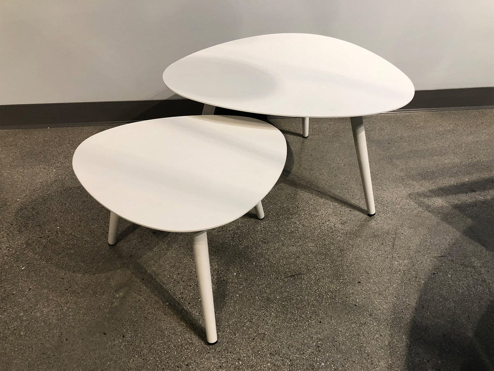 14" White Aluminum End Table - Homeroots
