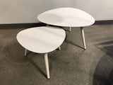 14" White Aluminum End Table - Homeroots