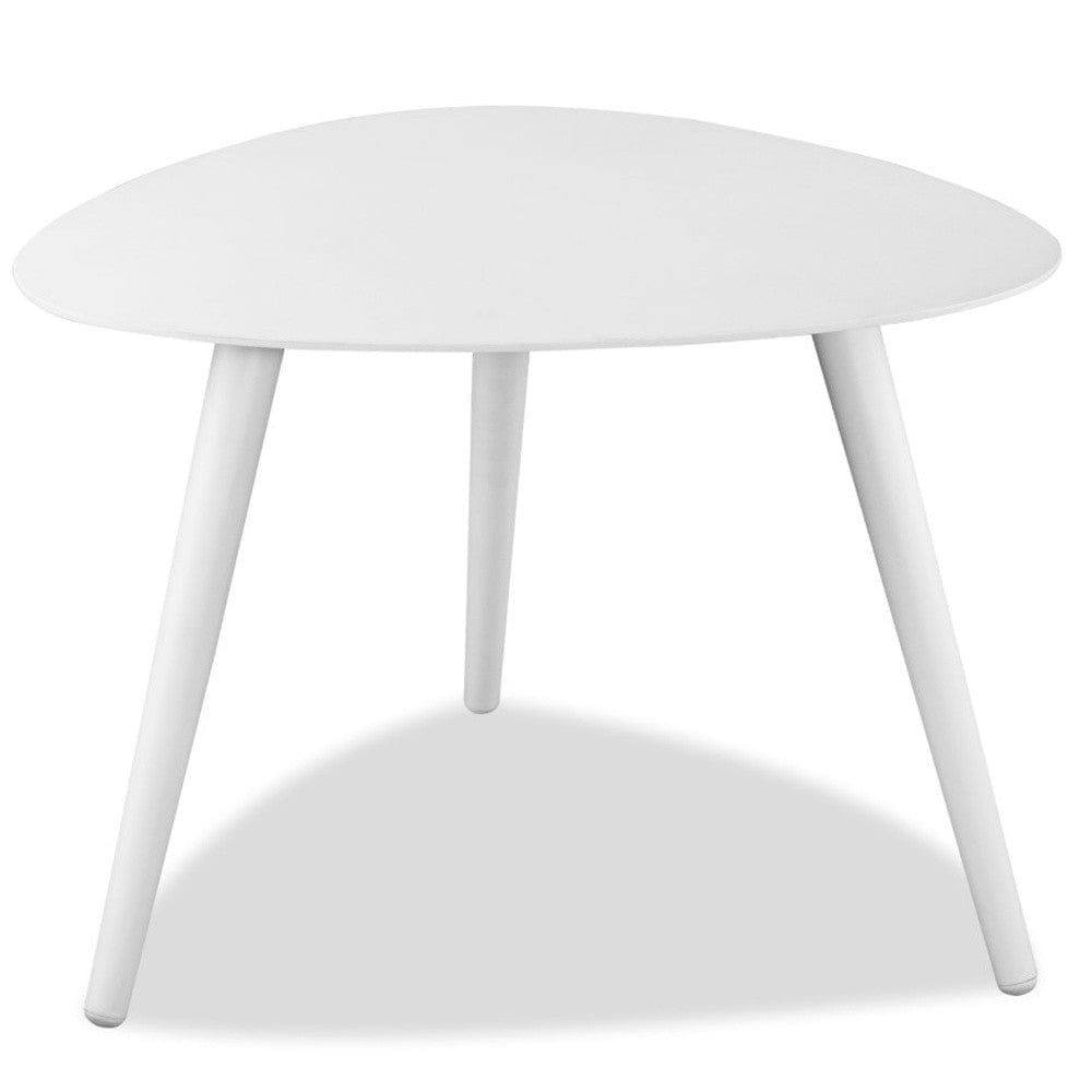 14" White Aluminum End Table - Homeroots