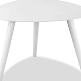 14" White Aluminum End Table - Homeroots
