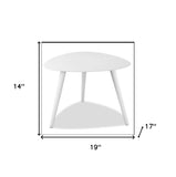 14" White Aluminum End Table - Homeroots